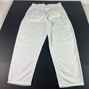 Levi's Pant Women 31x25* High Rise Pleated Balloon Leg Crop White Stretch Tag 29
